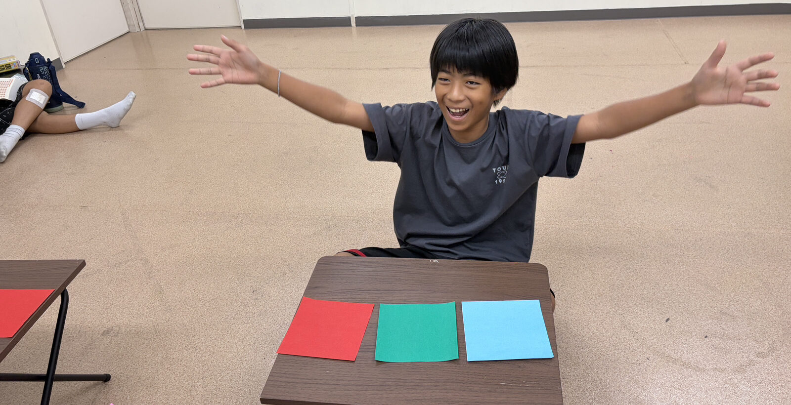 SOUNEXT伊佐でビジョントレーニングに取り組む様子